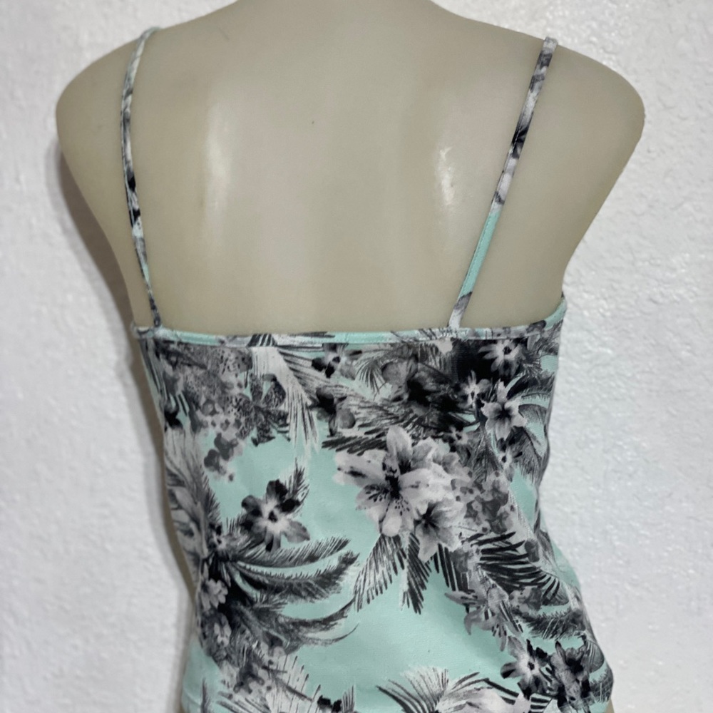 Crop Top Icy Green Floral M - Picture 2 of 5
